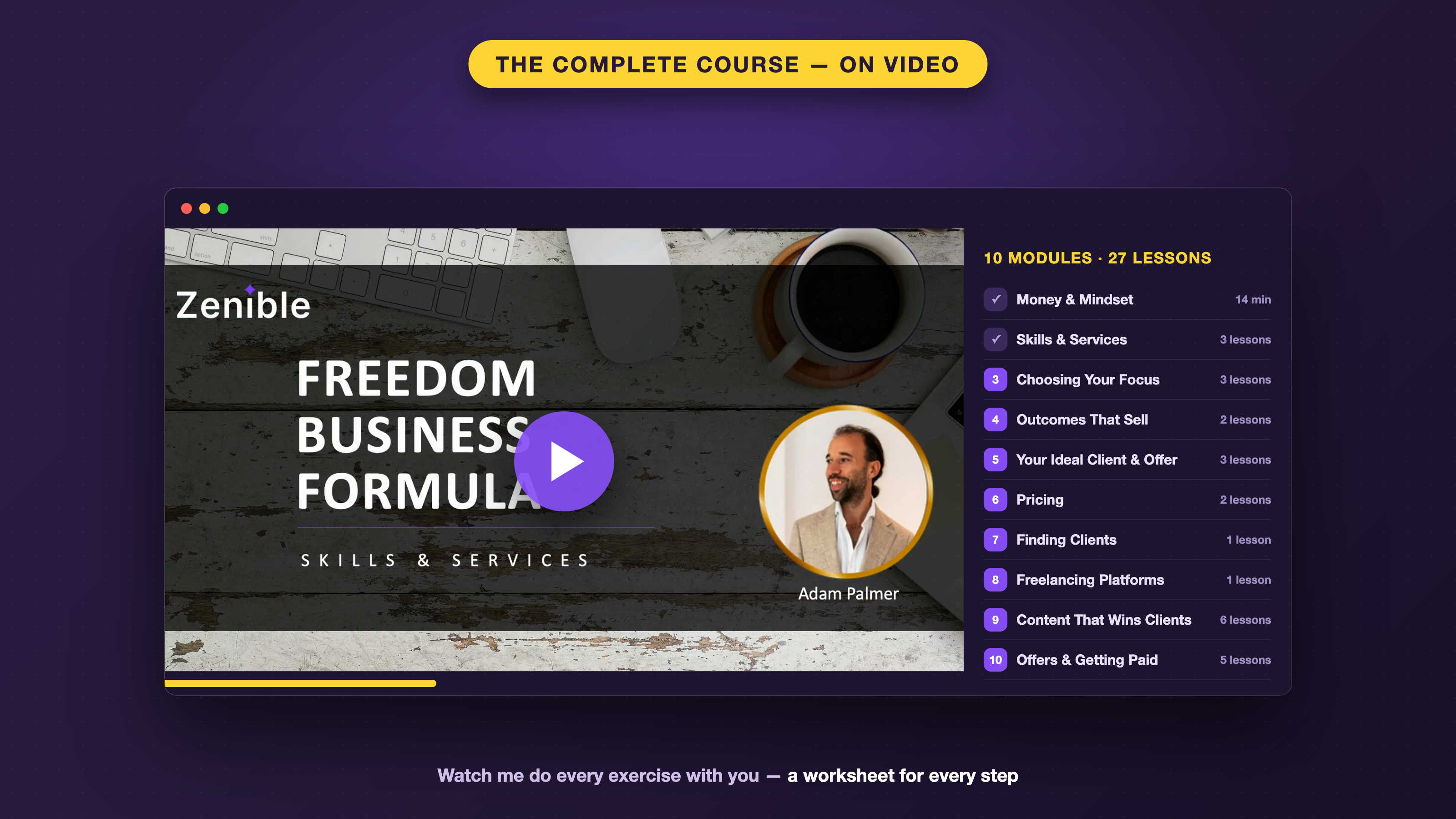 The Freedom Business Formula — Complete Course (course player)